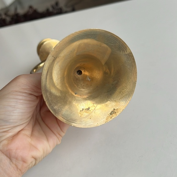 Vintage Brass Heart Candle Holder Decor - Picture 5 of 15